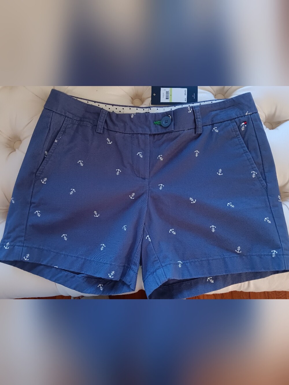 Tommy Hilfiger Navy Anchor-Print Cotton Shorts